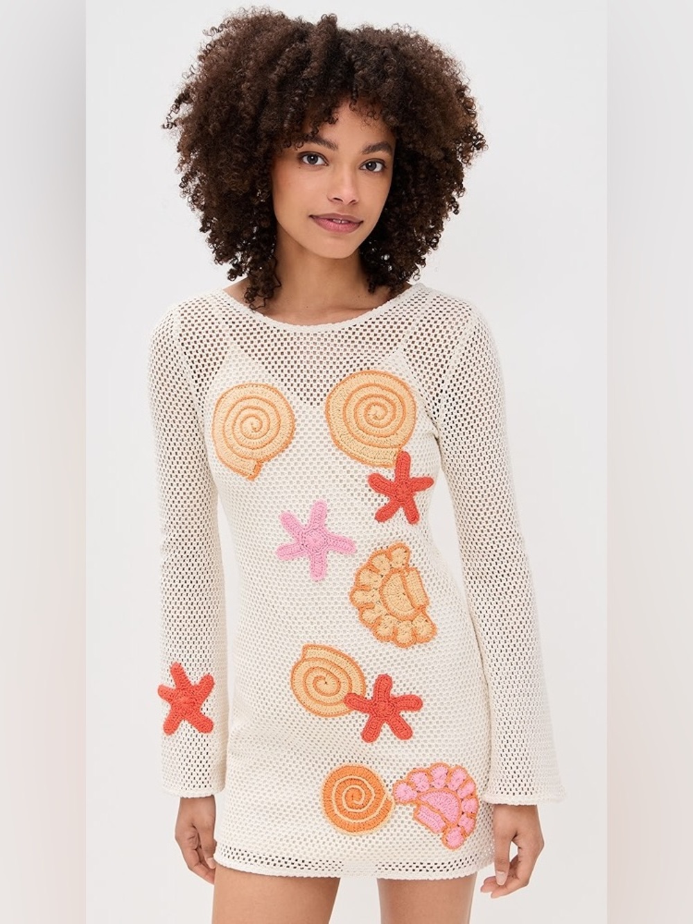 The Wolf Gang Enzo Mini Dress | Sea Shell Crochet NEW - Picture 6 of 16